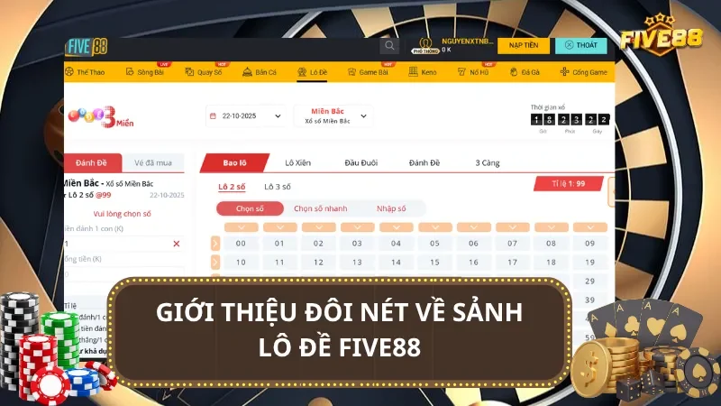 Giới thiệu đôi nét về sảnh lô đề Five88